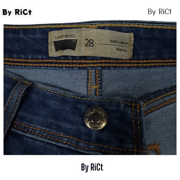 Levi's Revel Skinny Bold Curve Women's Jean's Size 28x30 Stretch Denim Mid Rise - Picture 8 of 10